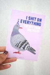 Pigeon carte de Vœux – Remerciement, Anniversaire & Plus
