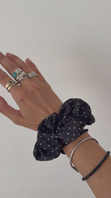 Chouchou XL petits pois noir