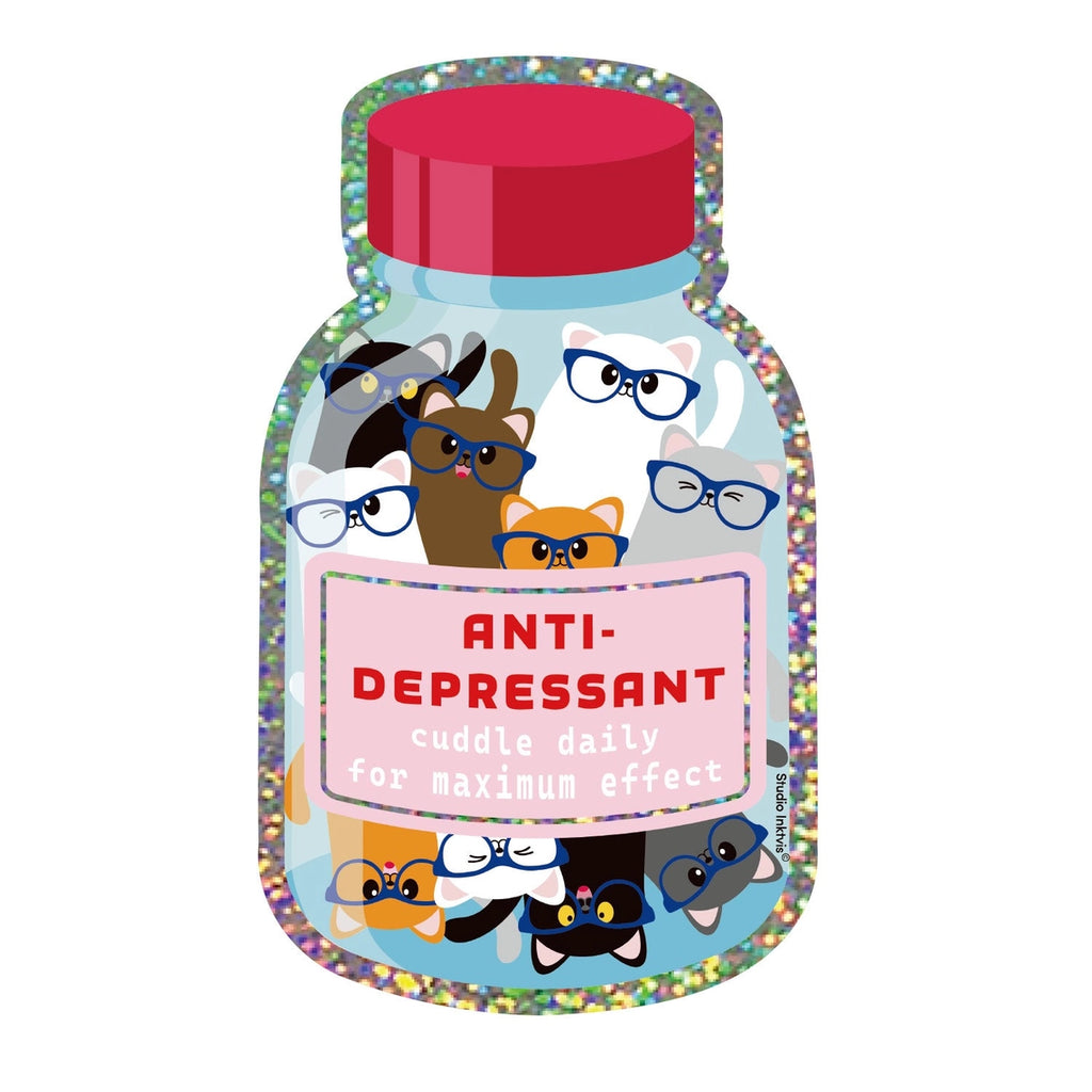 Sticker bocal de chats « Anti Depressant »