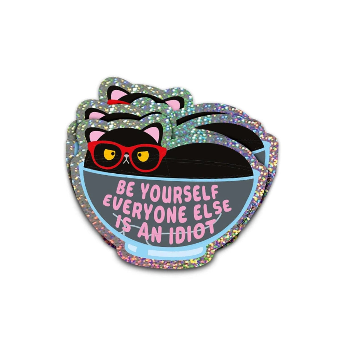 Sticker chat noir « Be Yourself »