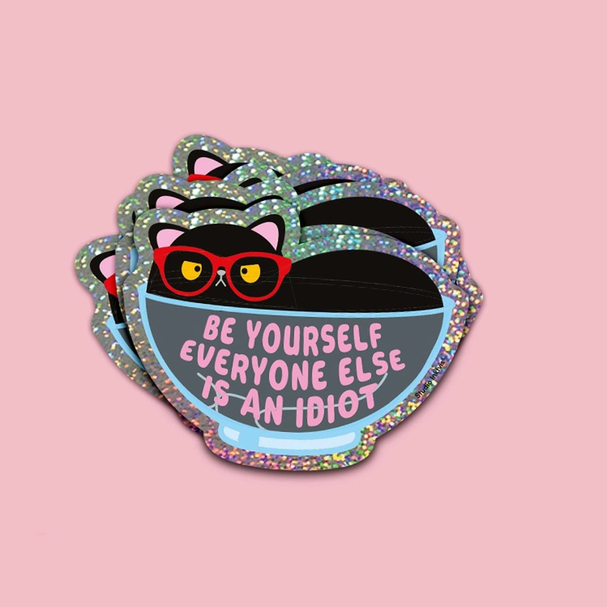 Sticker chat noir « Be Yourself »