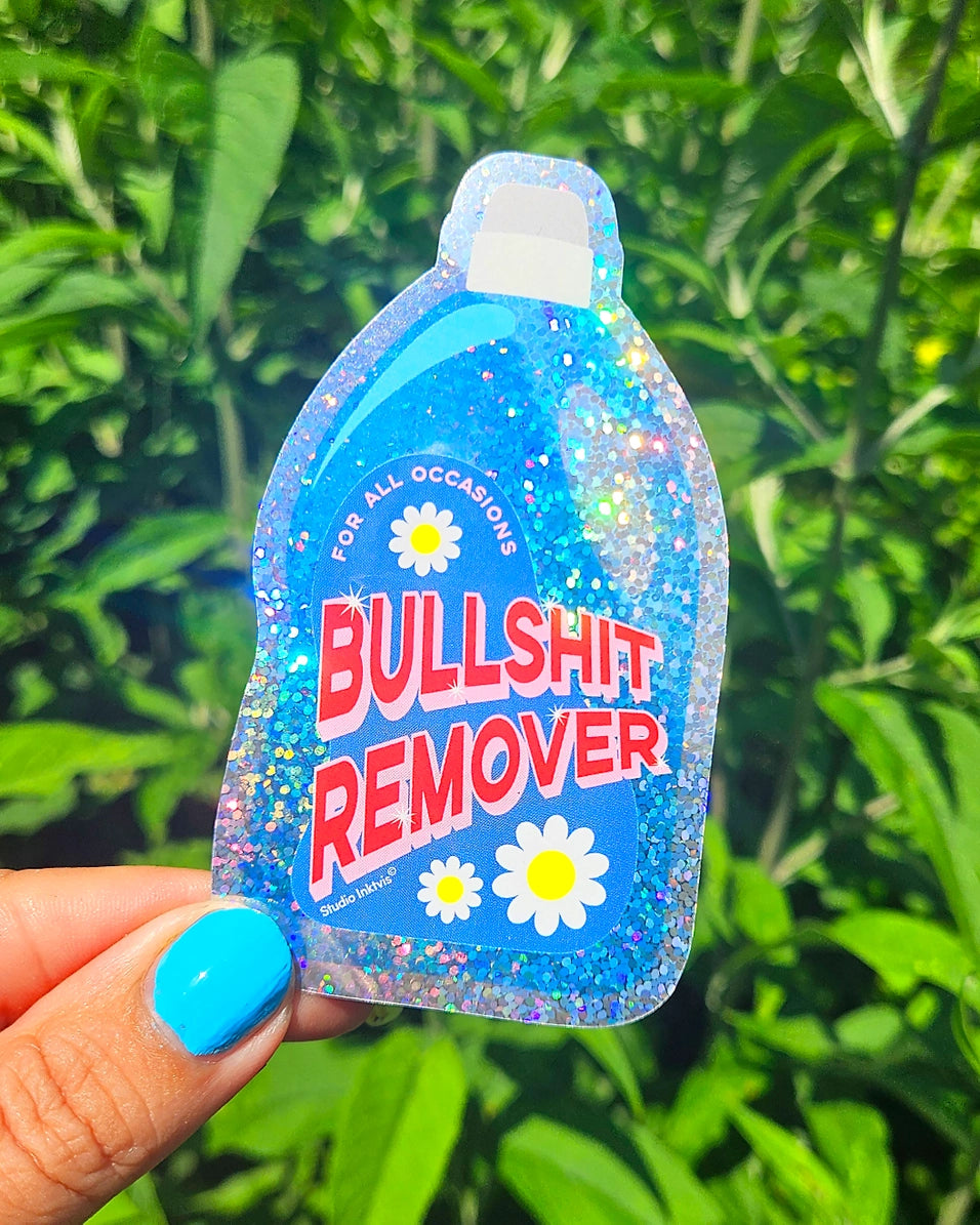 Sticker lessive bleue « Bullshit Remover »