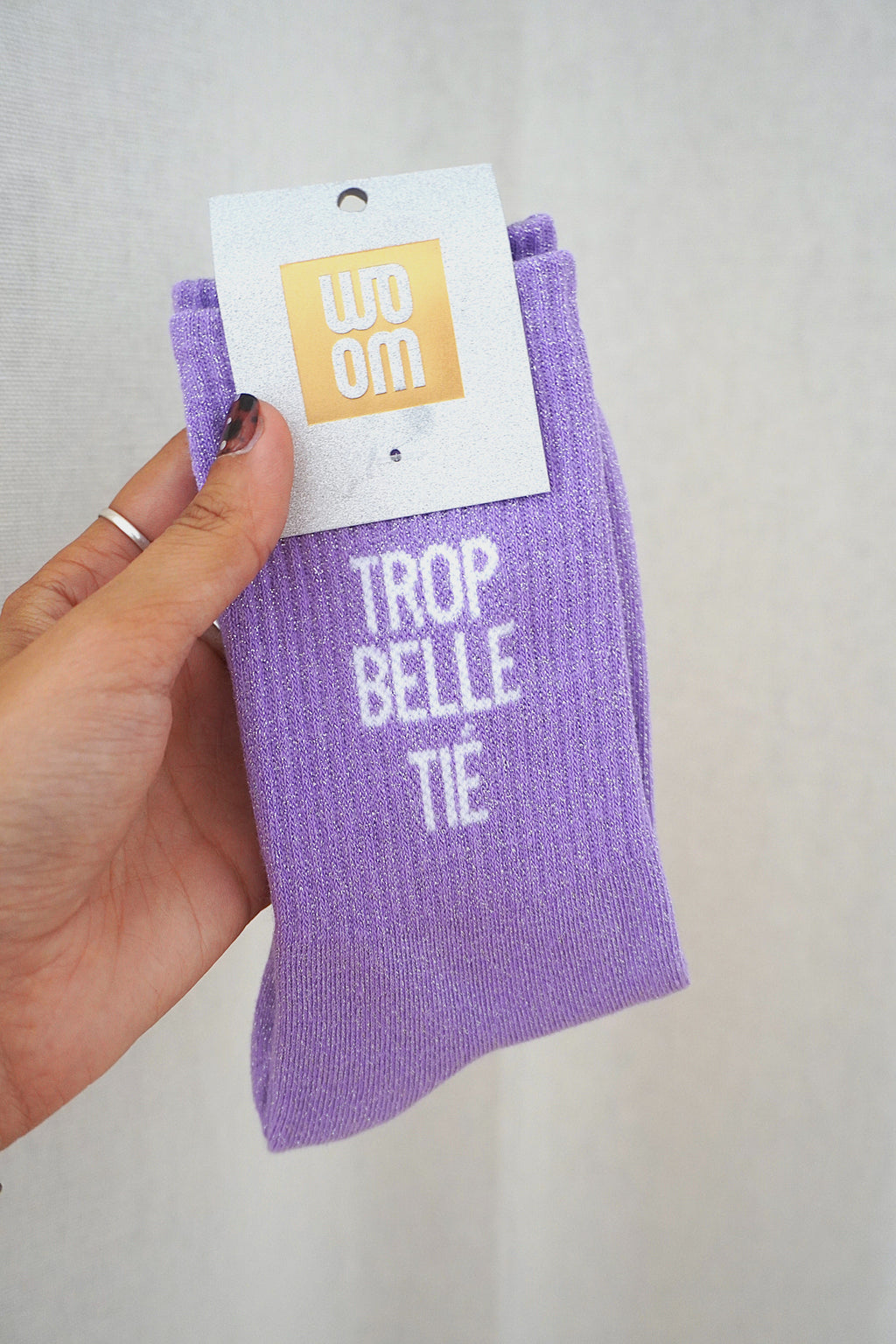 Chaussettes à paillettes Trop belle tié